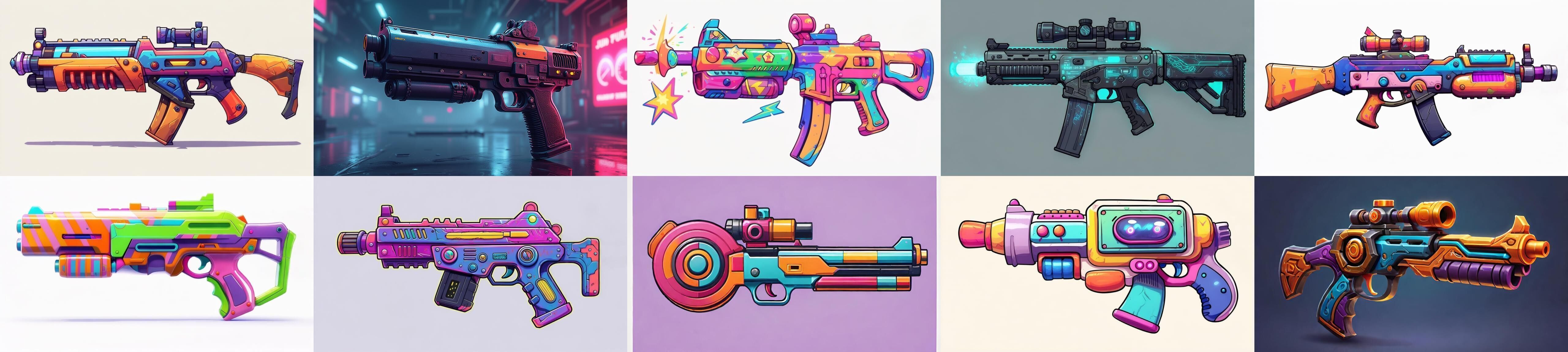 GunWeapon bundle 3 pack 100 fbx Low-poly 3D model_2