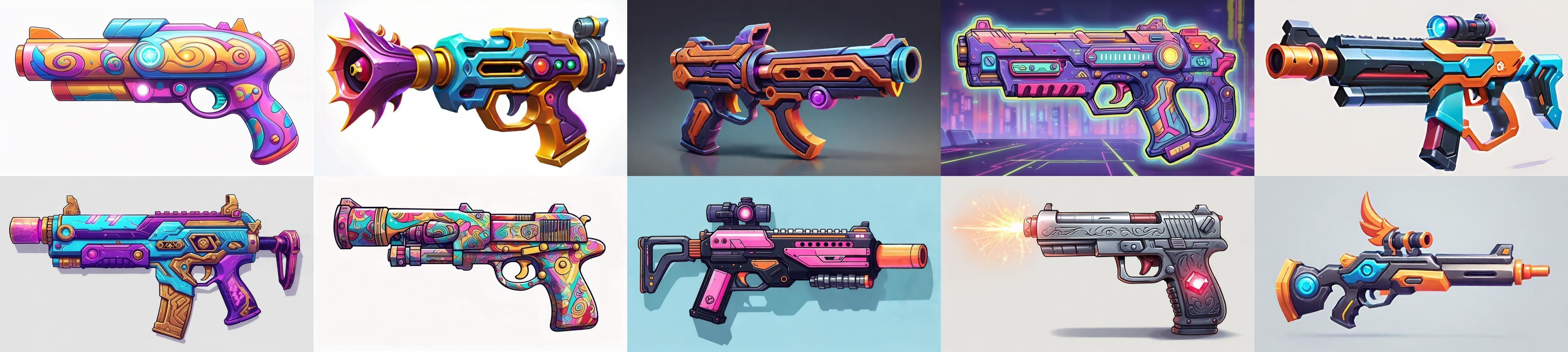 GunWeapon bundle 3 pack 100 fbx Low-poly 3D model_16