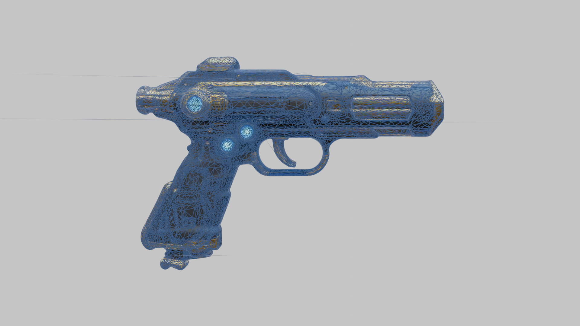 Sci-Fi Handgun 3D Model Low-poly 3D model_15