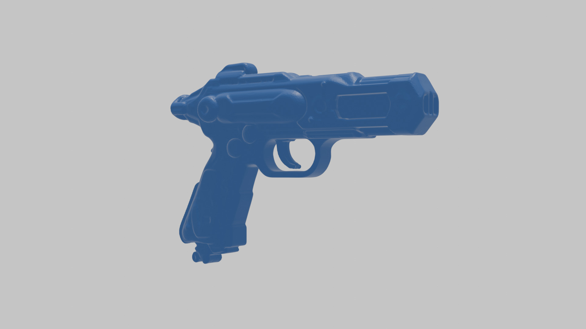 Sci-Fi Handgun 3D Model Low-poly 3D model_35