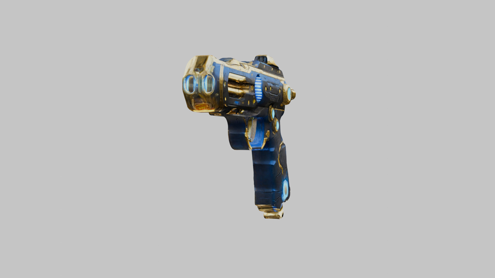 Sci-Fi Handgun 3D Model Low-poly 3D model_3