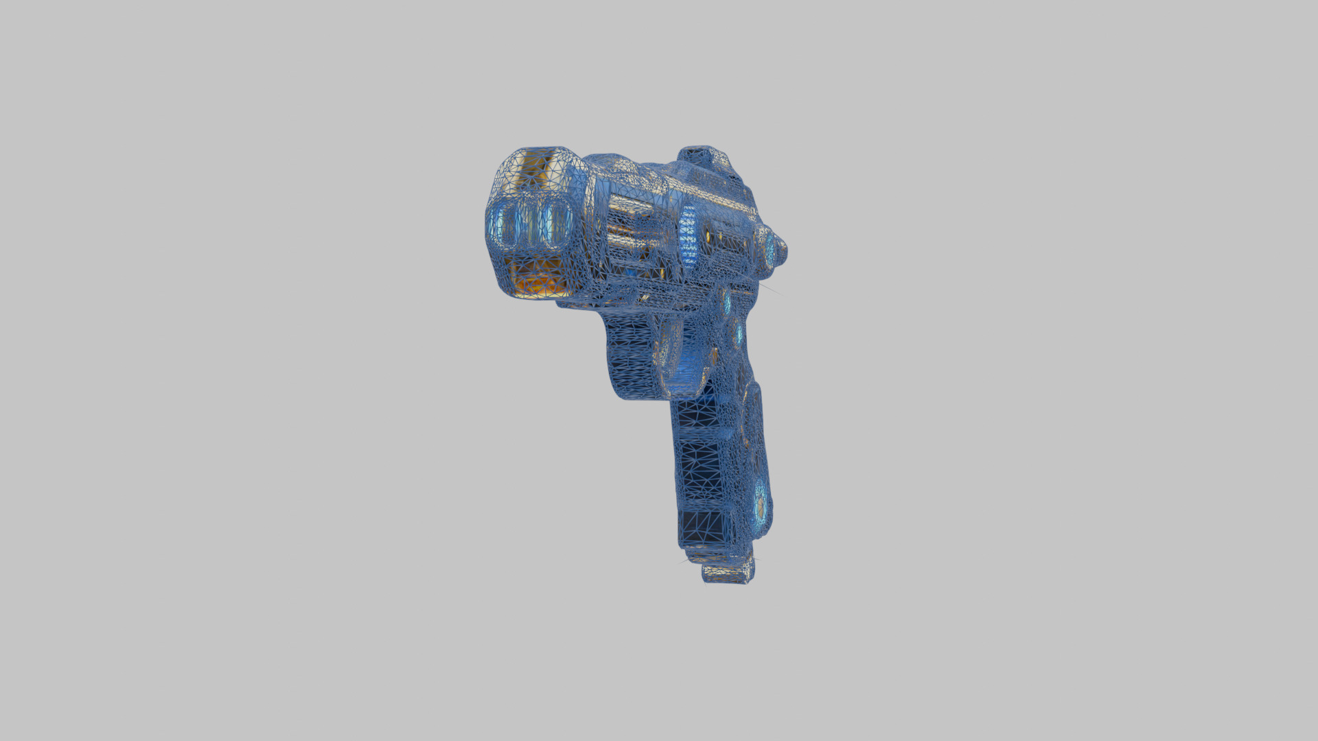 Sci-Fi Handgun 3D Model Low-poly 3D model_12
