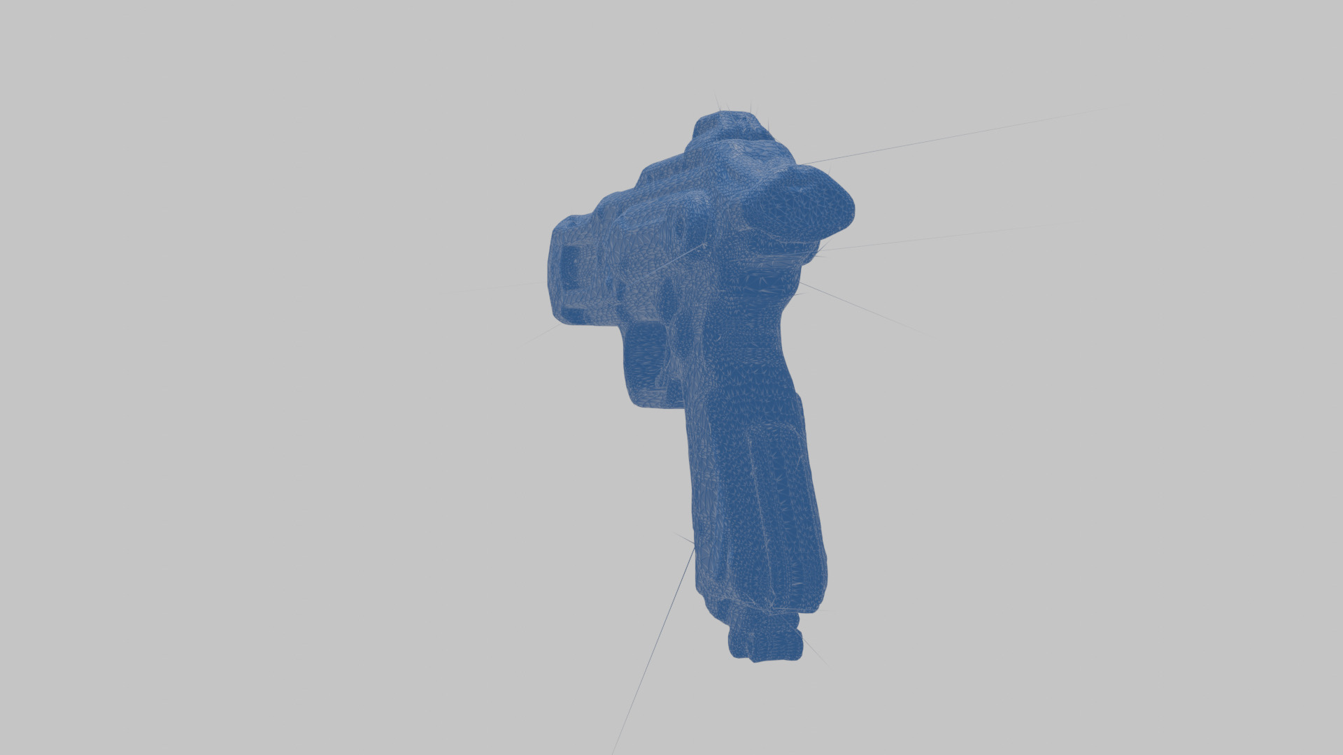 Sci-Fi Handgun 3D Model Low-poly 3D model_28