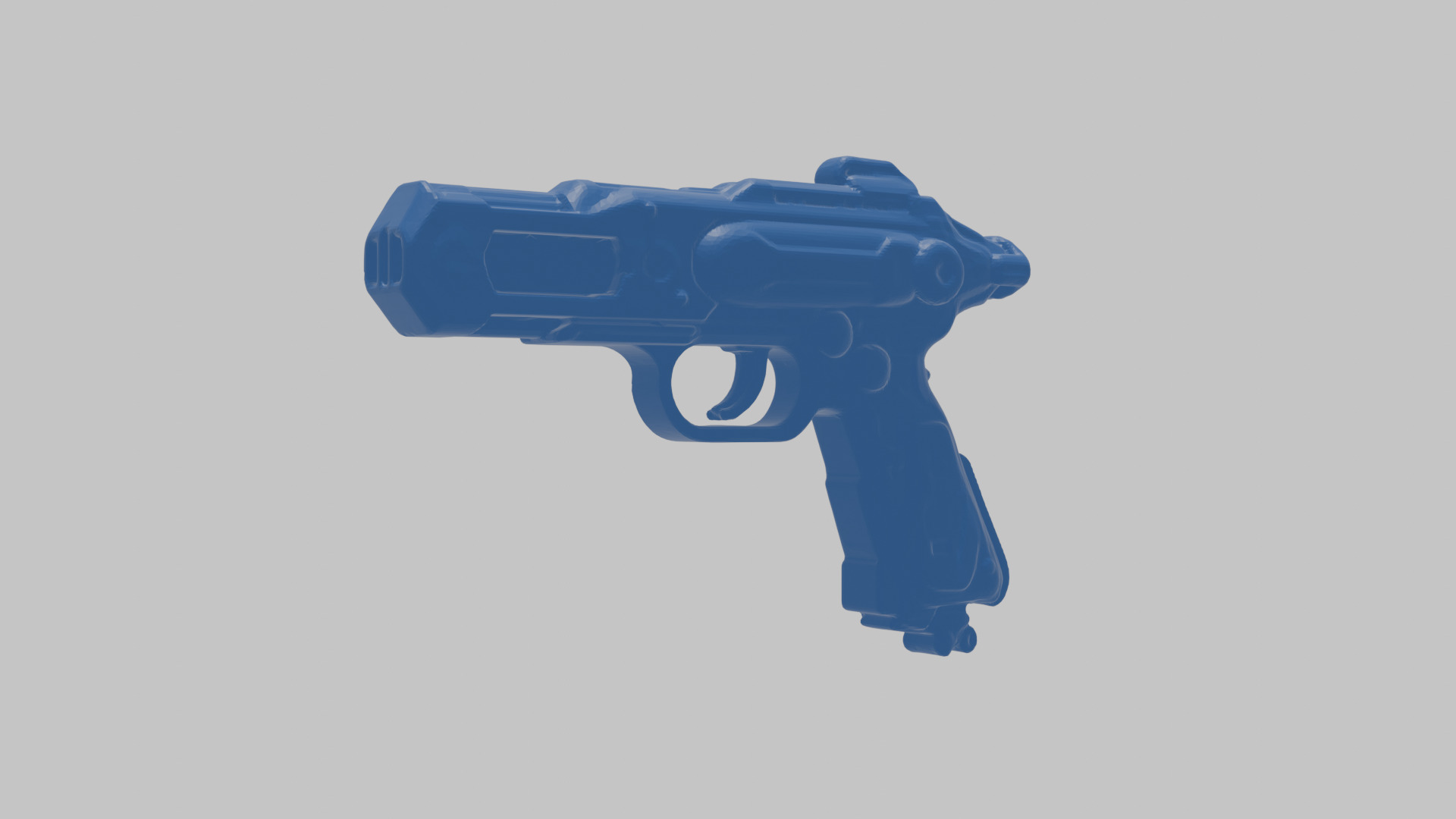 Sci-Fi Handgun 3D Model Low-poly 3D model_32