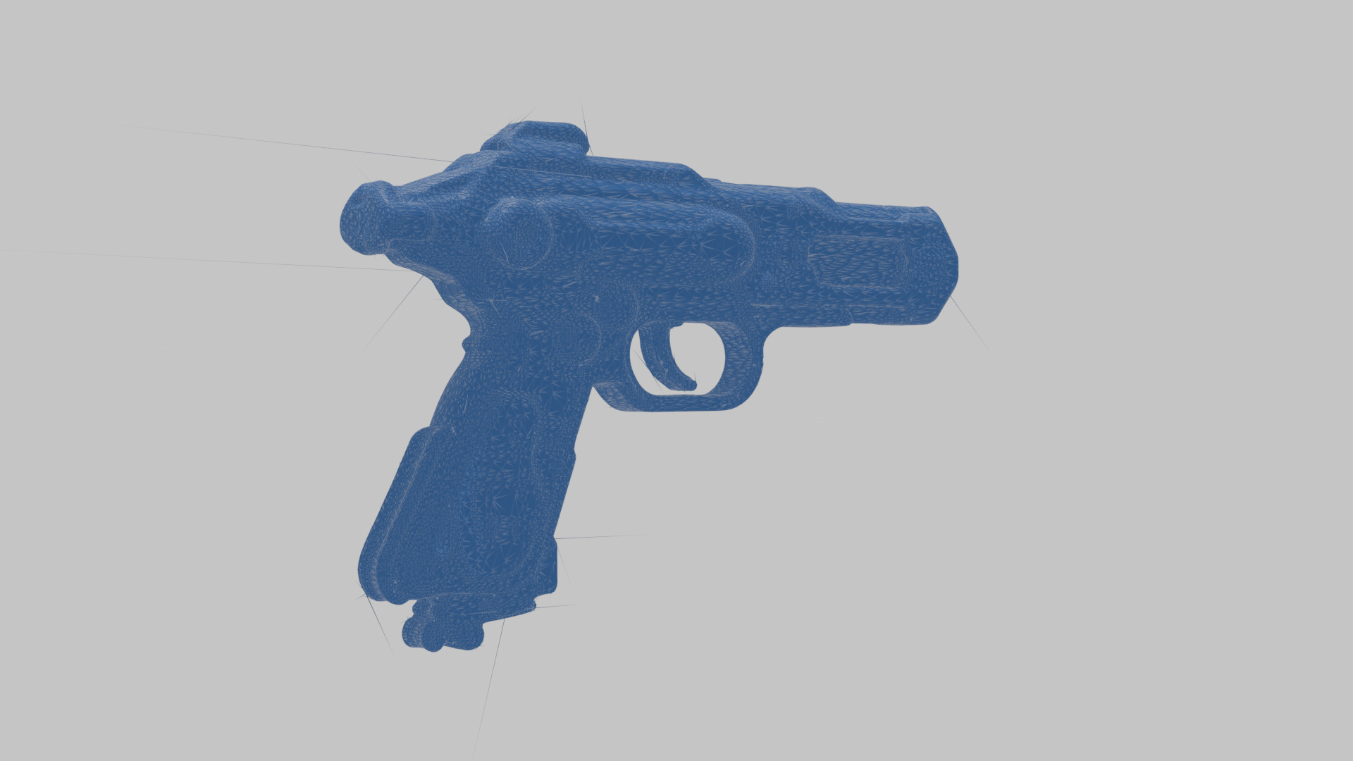 Sci-Fi Handgun 3D Model Low-poly 3D model_26