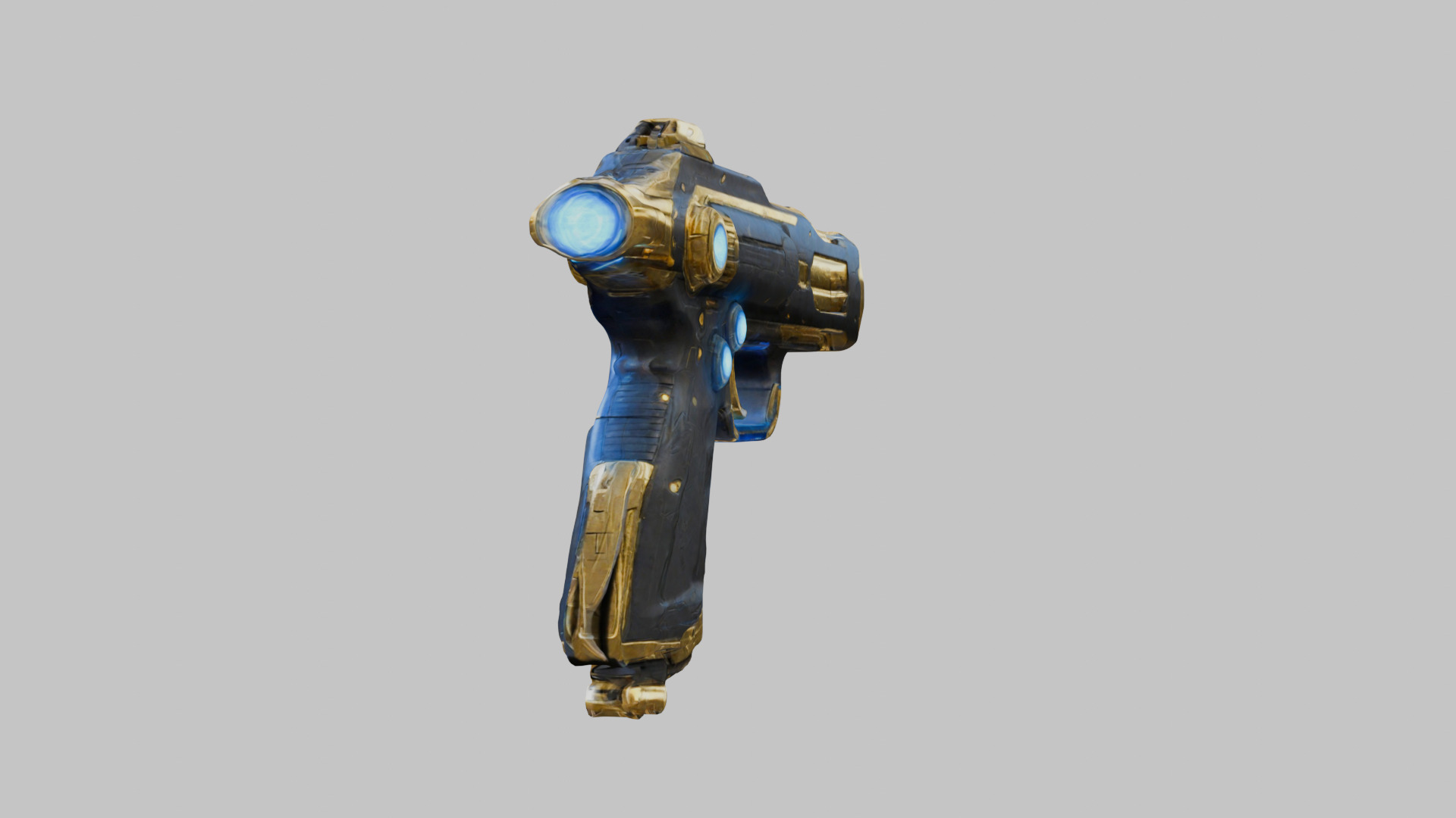 Sci-Fi Handgun 3D Model Low-poly 3D model_8