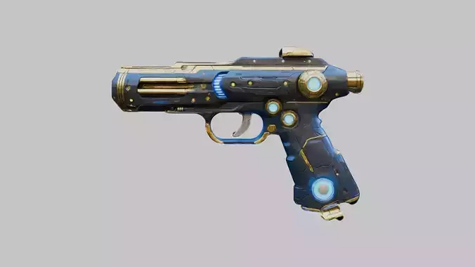 Sci-Fi Handgun 3D Model