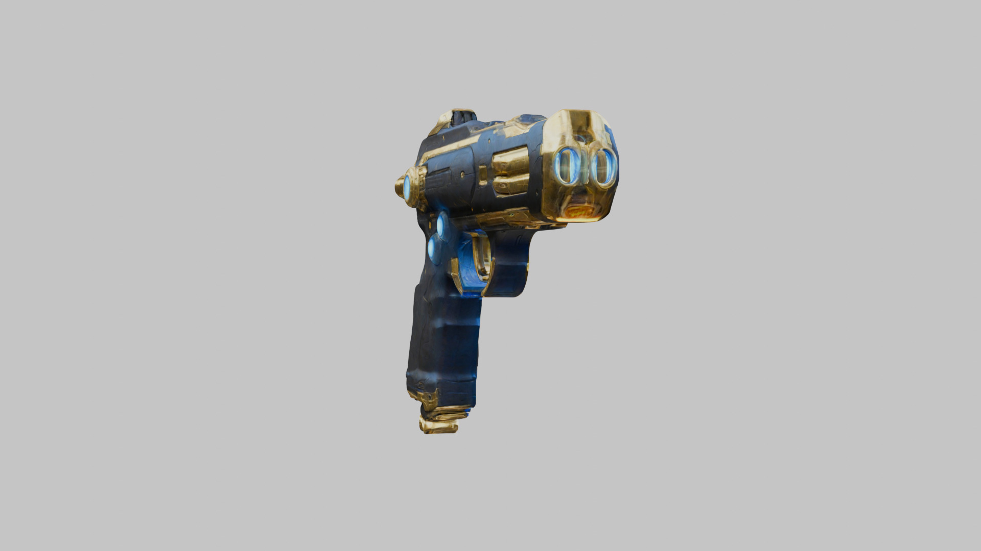Sci-Fi Handgun 3D Model Low-poly 3D model_4