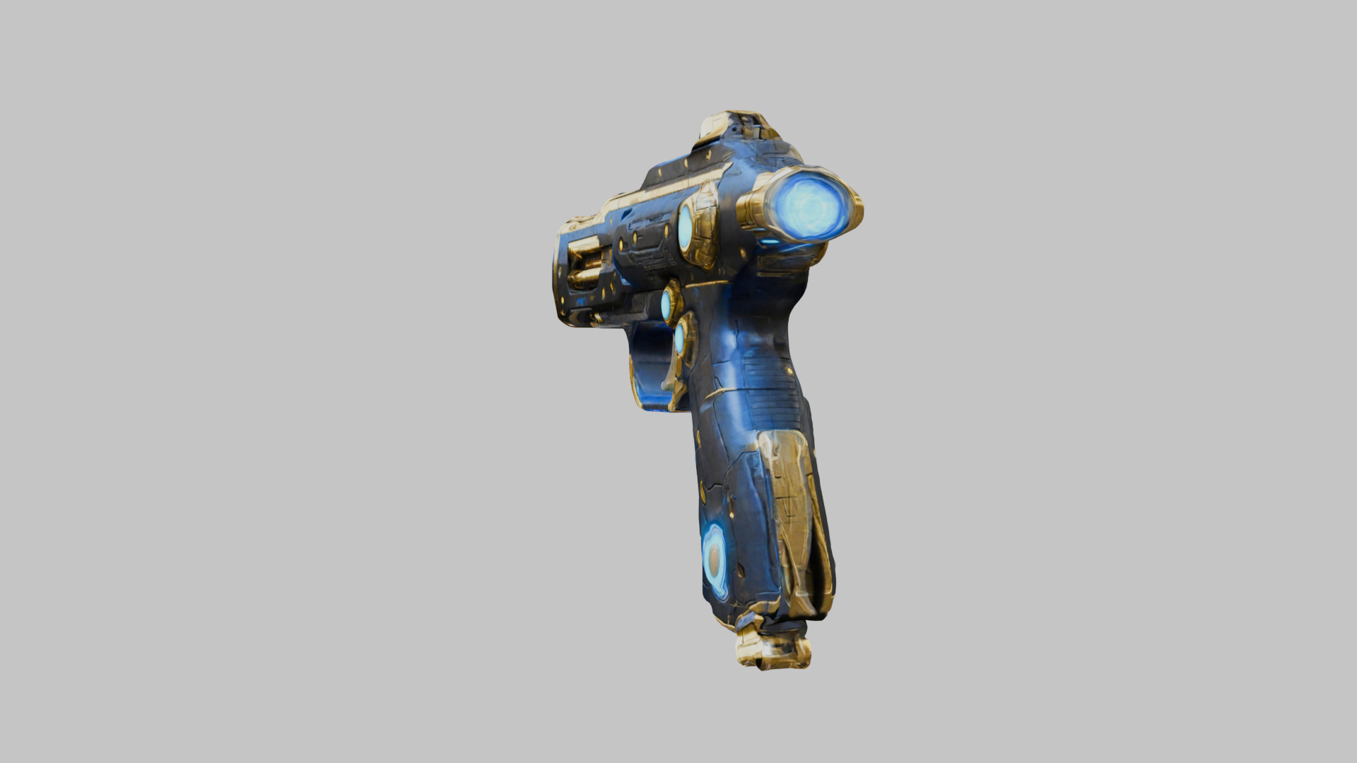 Sci-Fi Handgun 3D Model Low-poly 3D model_9