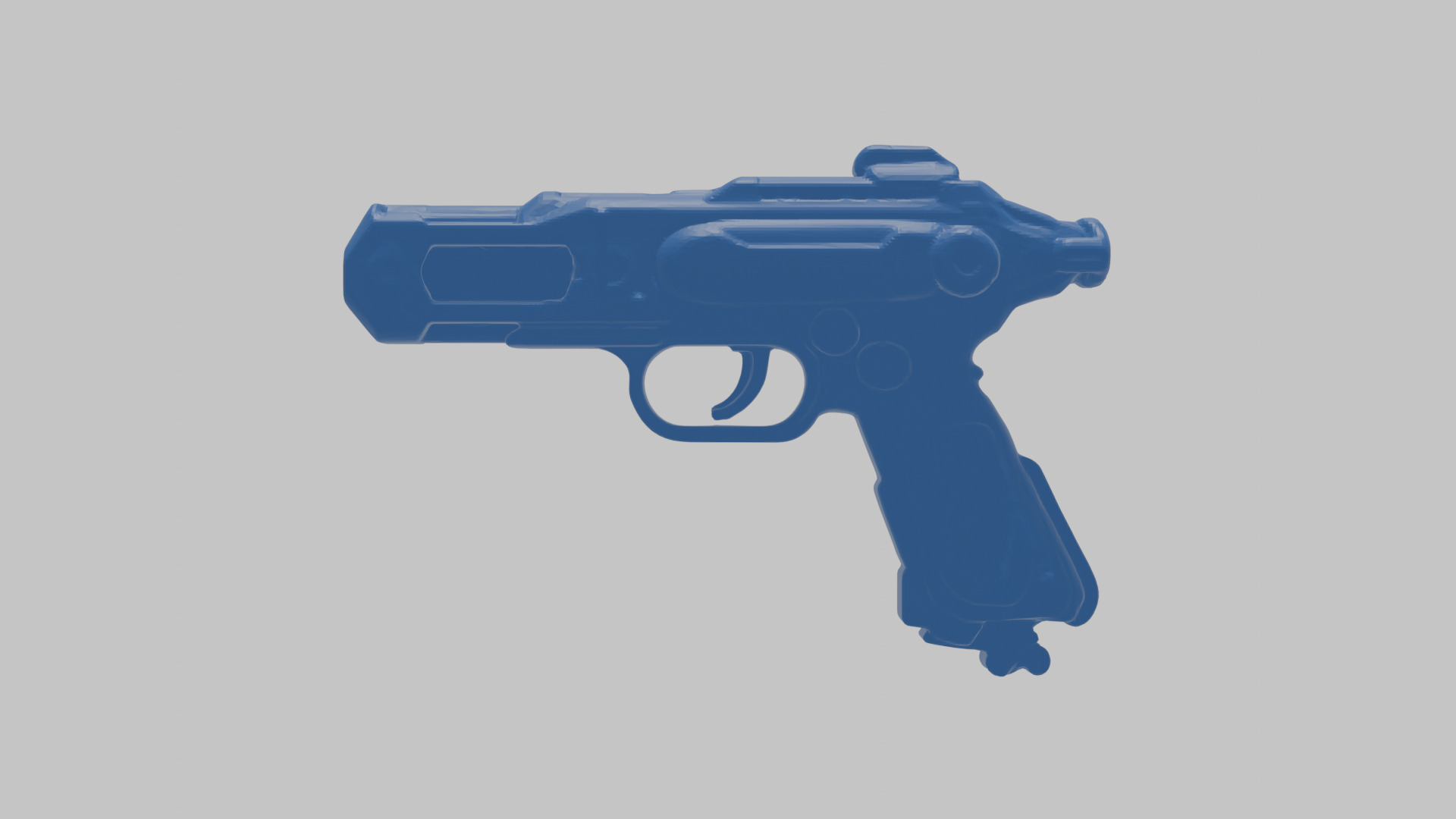 Sci-Fi Handgun 3D Model Low-poly 3D model_30