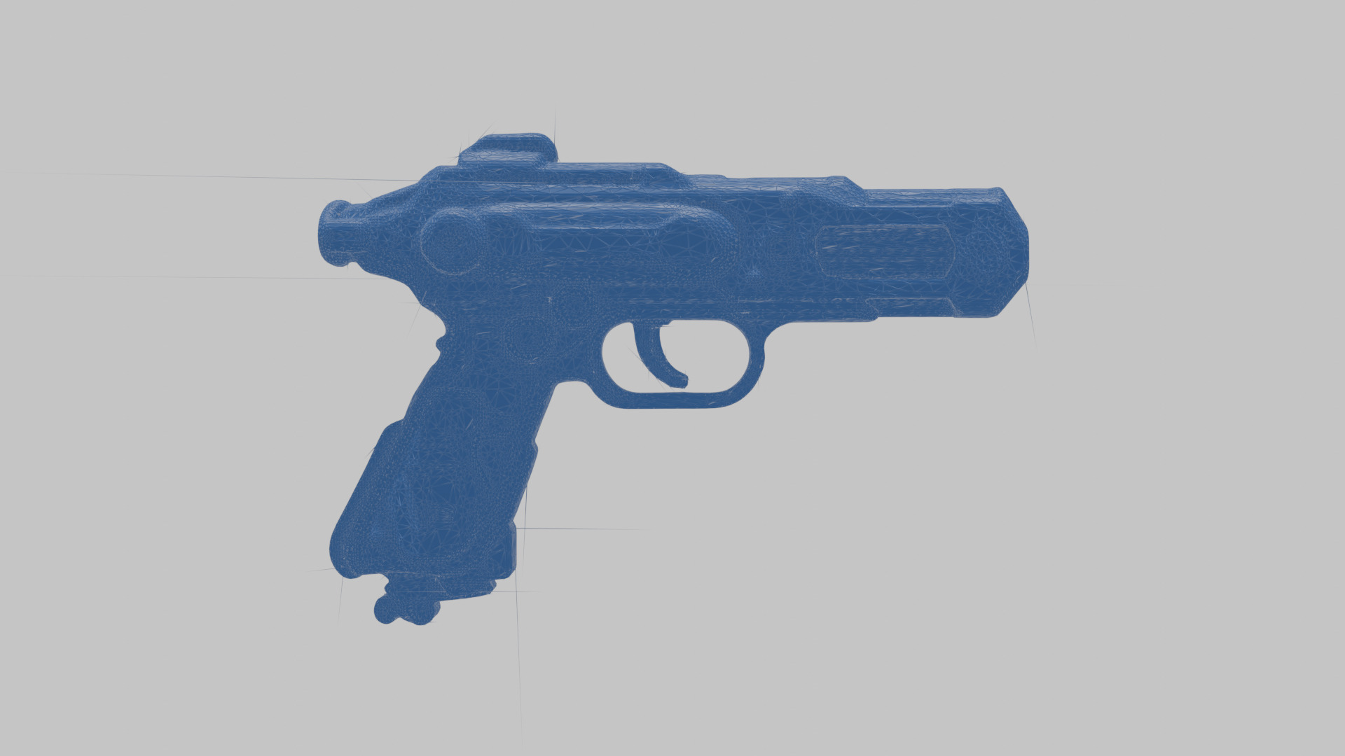 Sci-Fi Handgun 3D Model Low-poly 3D model_25