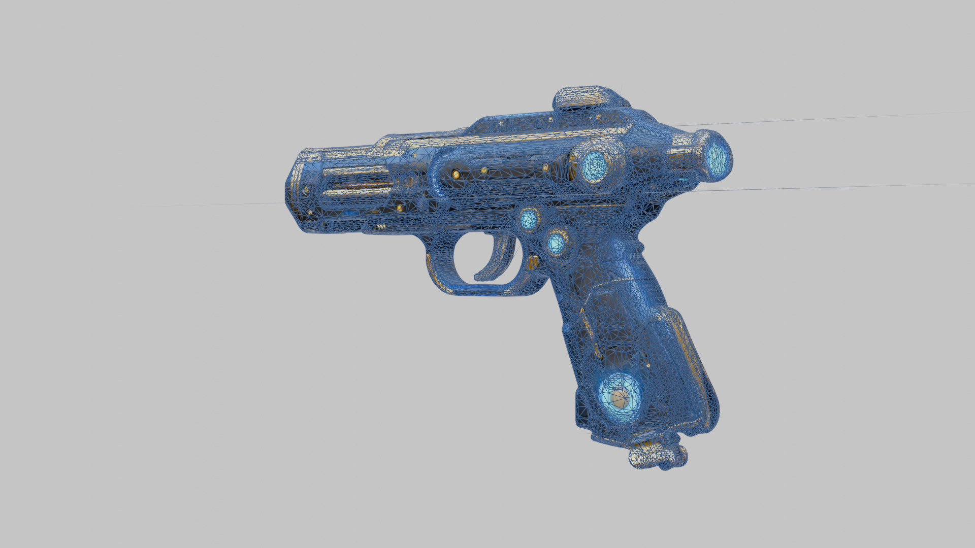Sci-Fi Handgun 3D Model Low-poly 3D model_19