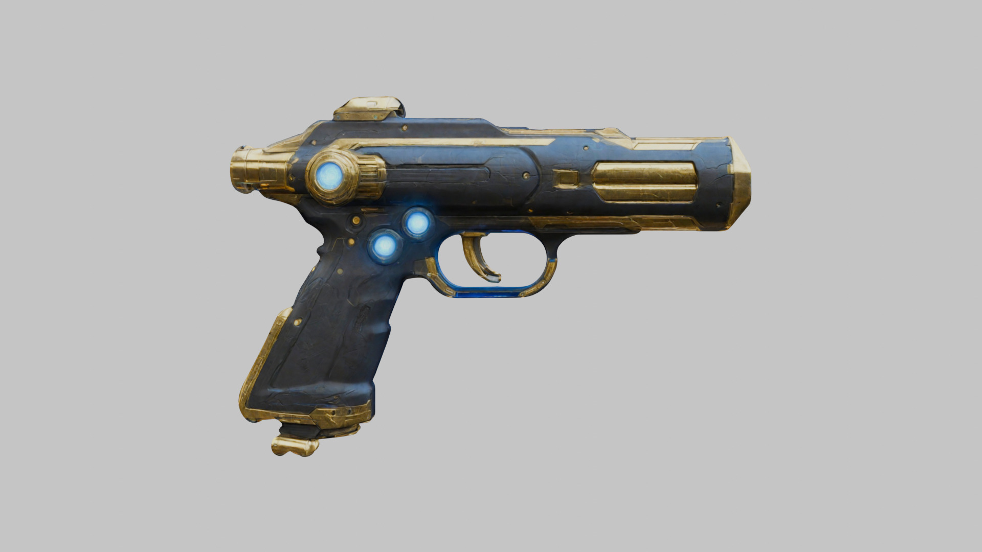 Sci-Fi Handgun 3D Model Low-poly 3D model_6