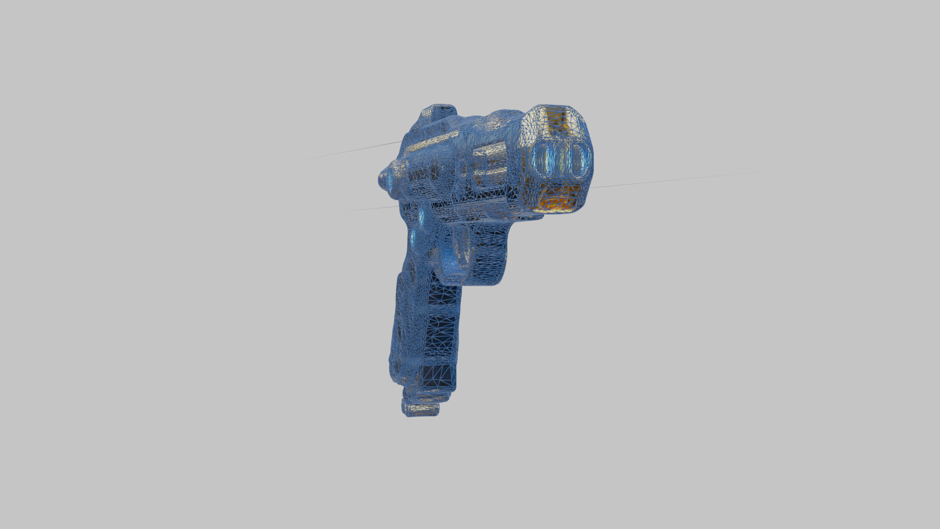 Sci-Fi Handgun 3D Model Low-poly 3D model_13