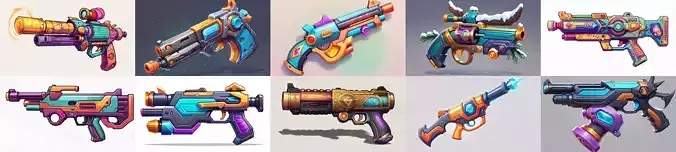 GunWeapon bundle 2 pack 100 fbx