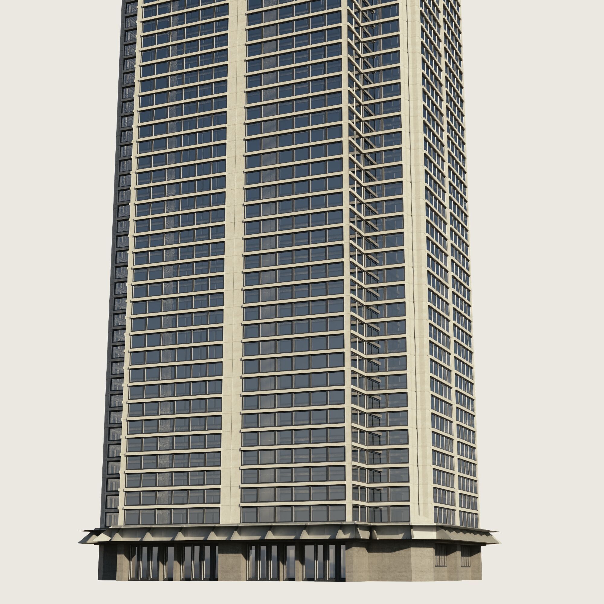 Building Skyscraper City Town Downtown Street Futuristic Utopia Low-poly 3D model_6