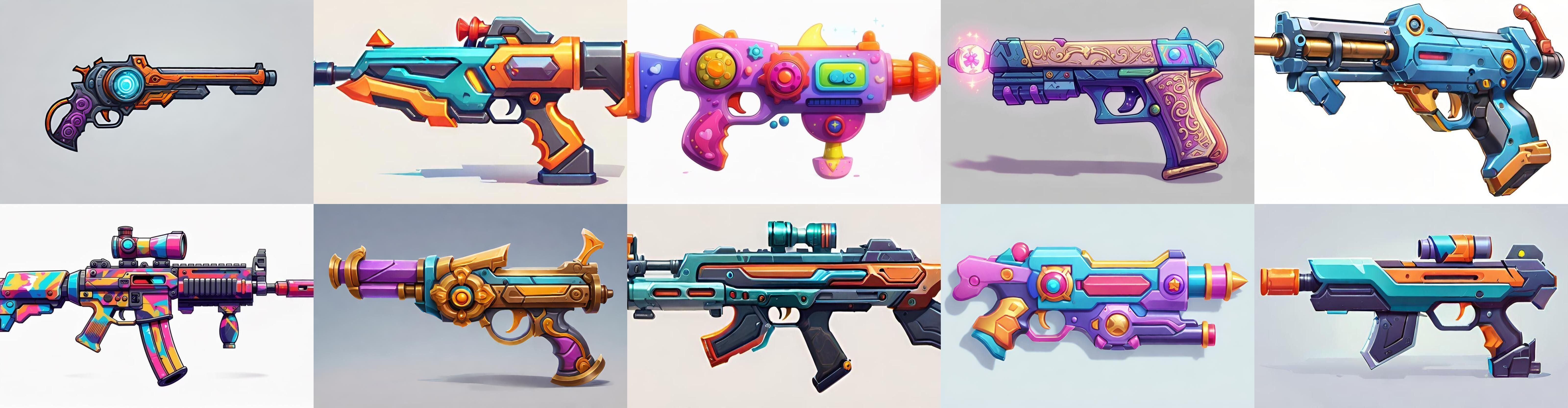 GunWeapon bundle 13 pack 100 fbx Low-poly 3D model_16