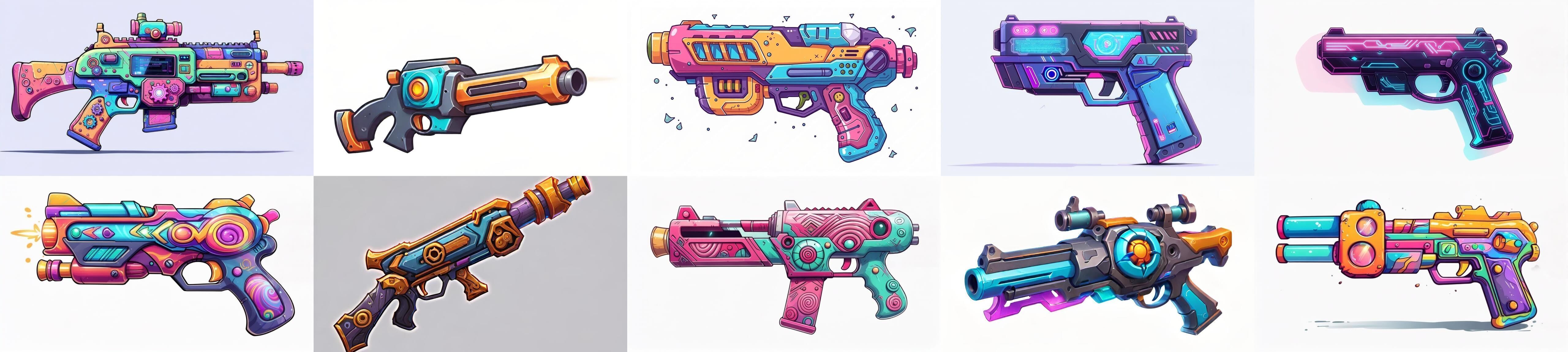 GunWeapon bundle 13 pack 100 fbx Low-poly 3D model_6