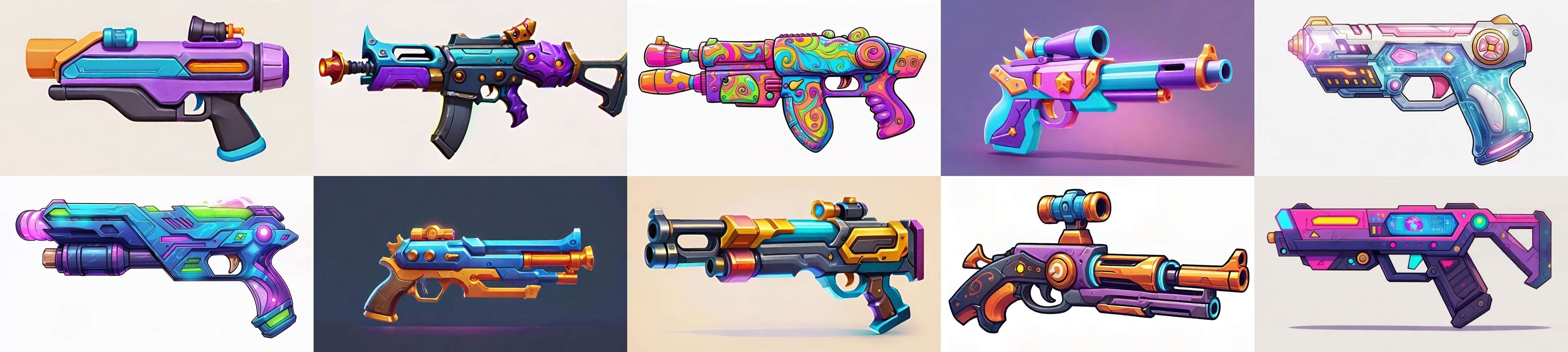 GunWeapon bundle 13 pack 100 fbx Low-poly 3D model_18