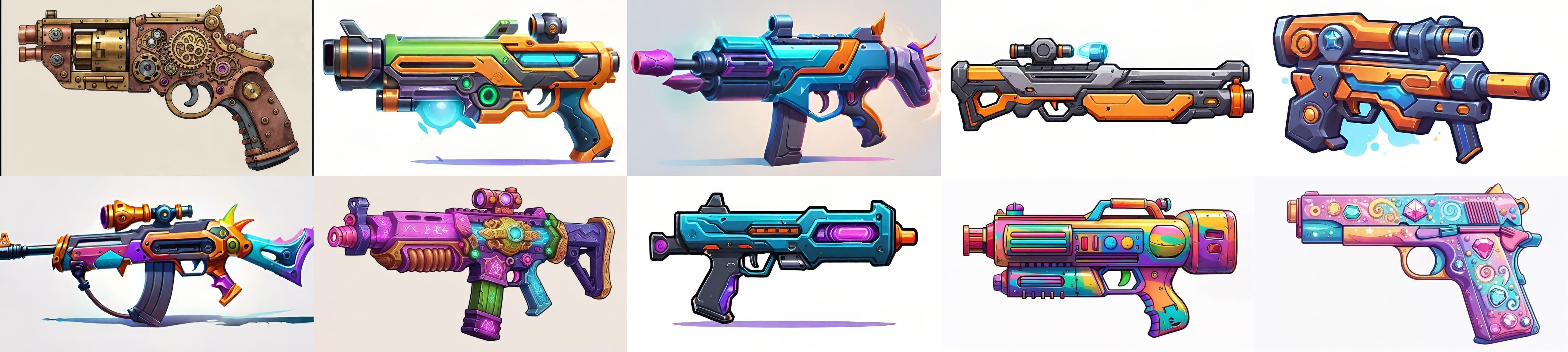 GunWeapon bundle 13 pack 100 fbx Low-poly 3D model_2