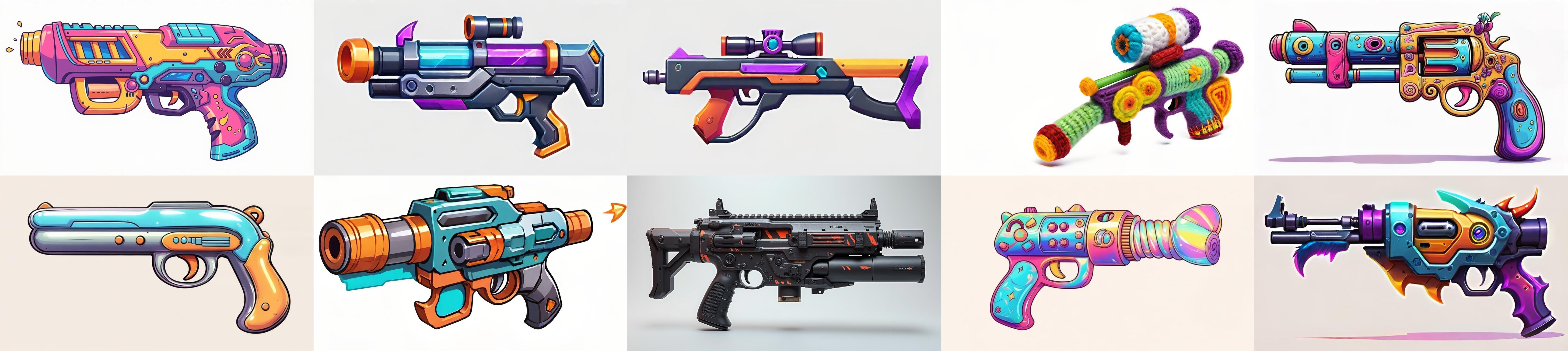 GunWeapon bundle 13 pack 100 fbx Low-poly 3D model_4