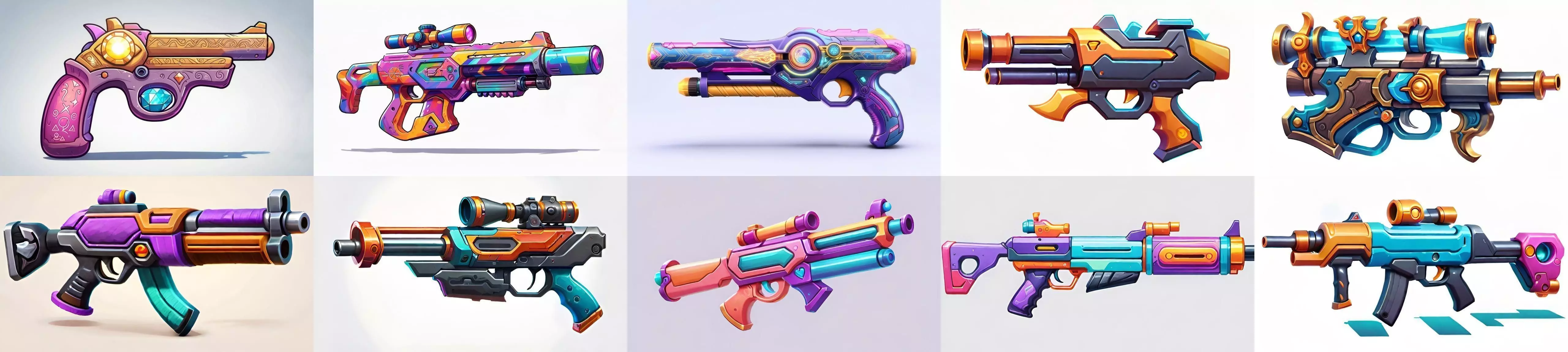 GunWeapon bundle 13 pack 100 fbx Low-poly 3D model_0