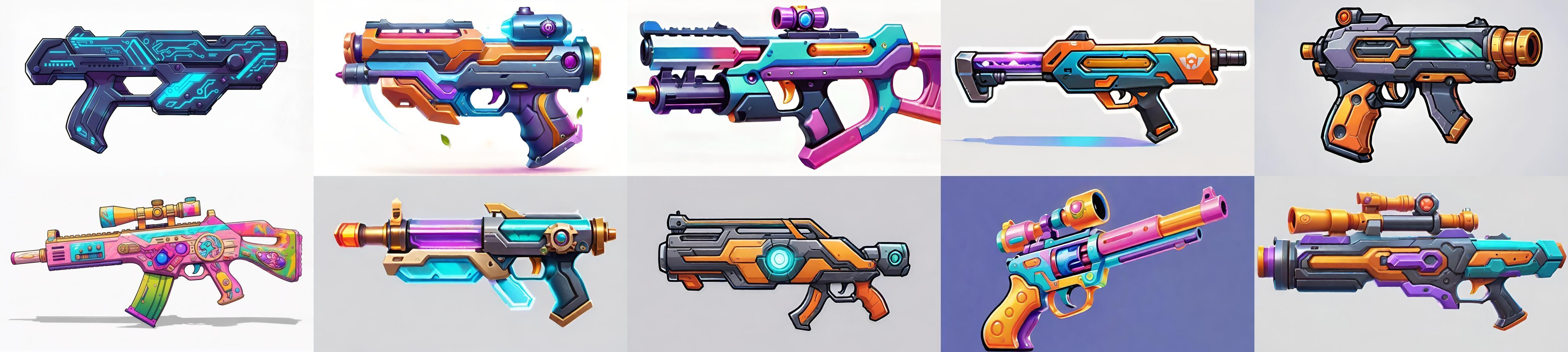 GunWeapon bundle 13 pack 100 fbx Low-poly 3D model_14