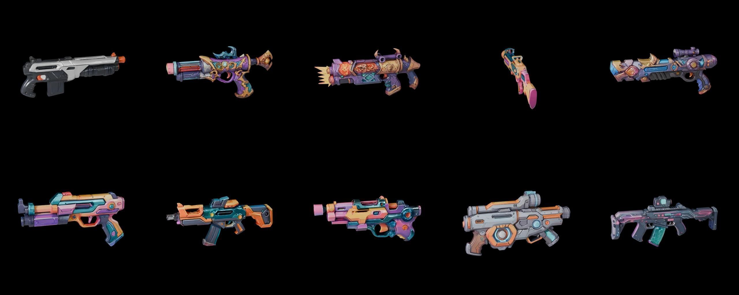 GunWeapon bundle 13 pack 100 fbx Low-poly 3D model_13