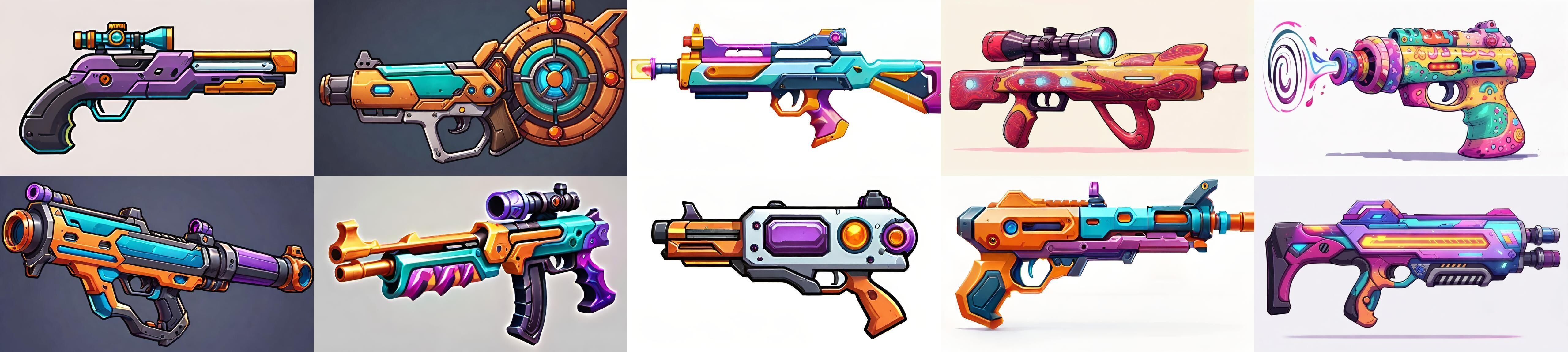 GunWeapon bundle 11 pack 100 fbx Low-poly 3D model_12