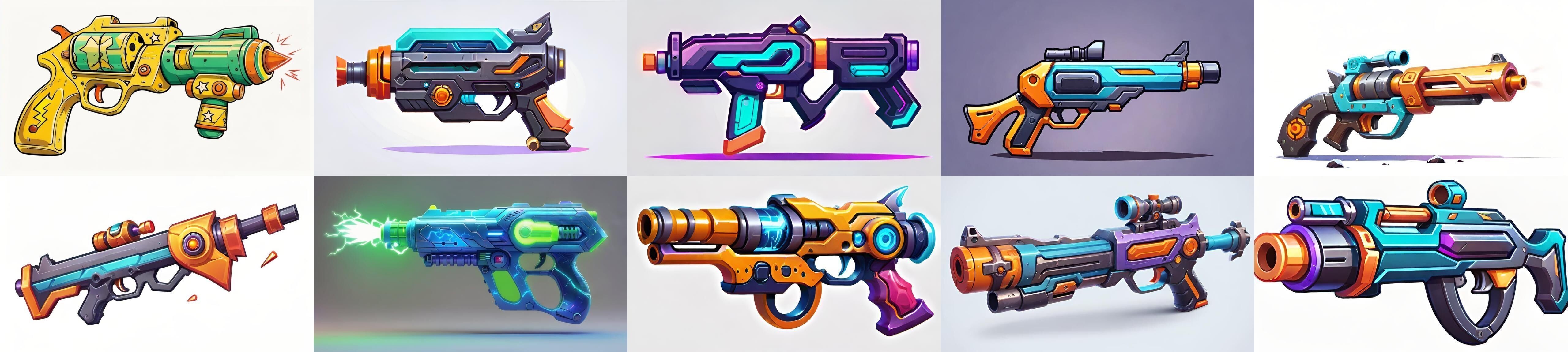 GunWeapon bundle 11 pack 100 fbx Low-poly 3D model_4