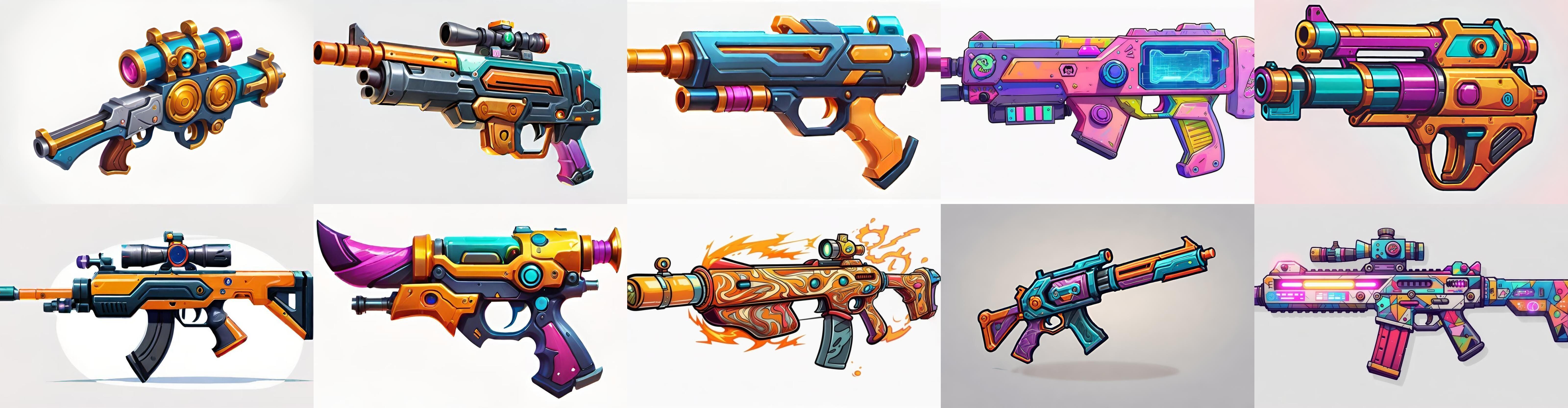 GunWeapon bundle 11 pack 100 fbx Low-poly 3D model_18