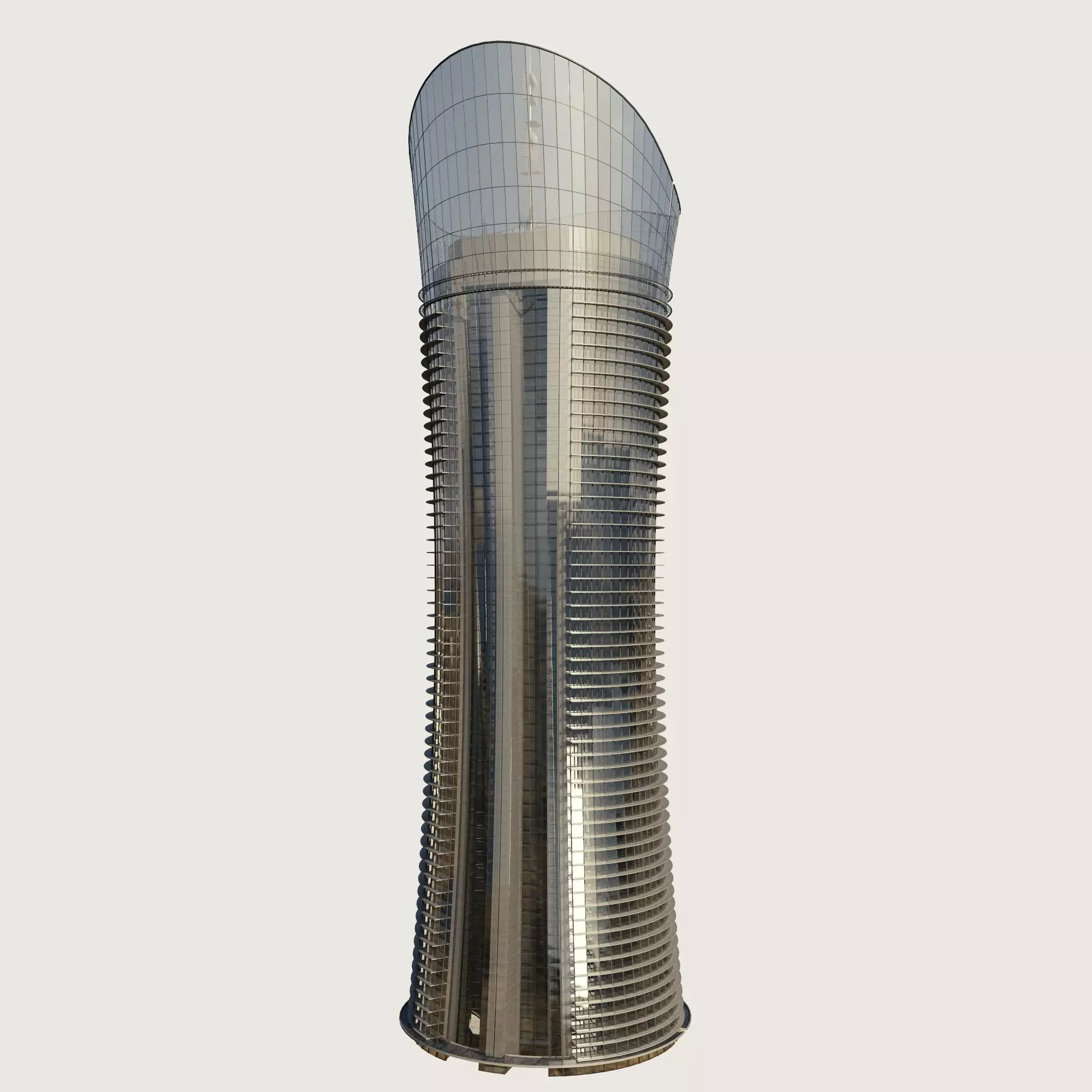 Building Skyscraper City Town Downtown Street Futuristic Utopia Low-poly 3D model_0