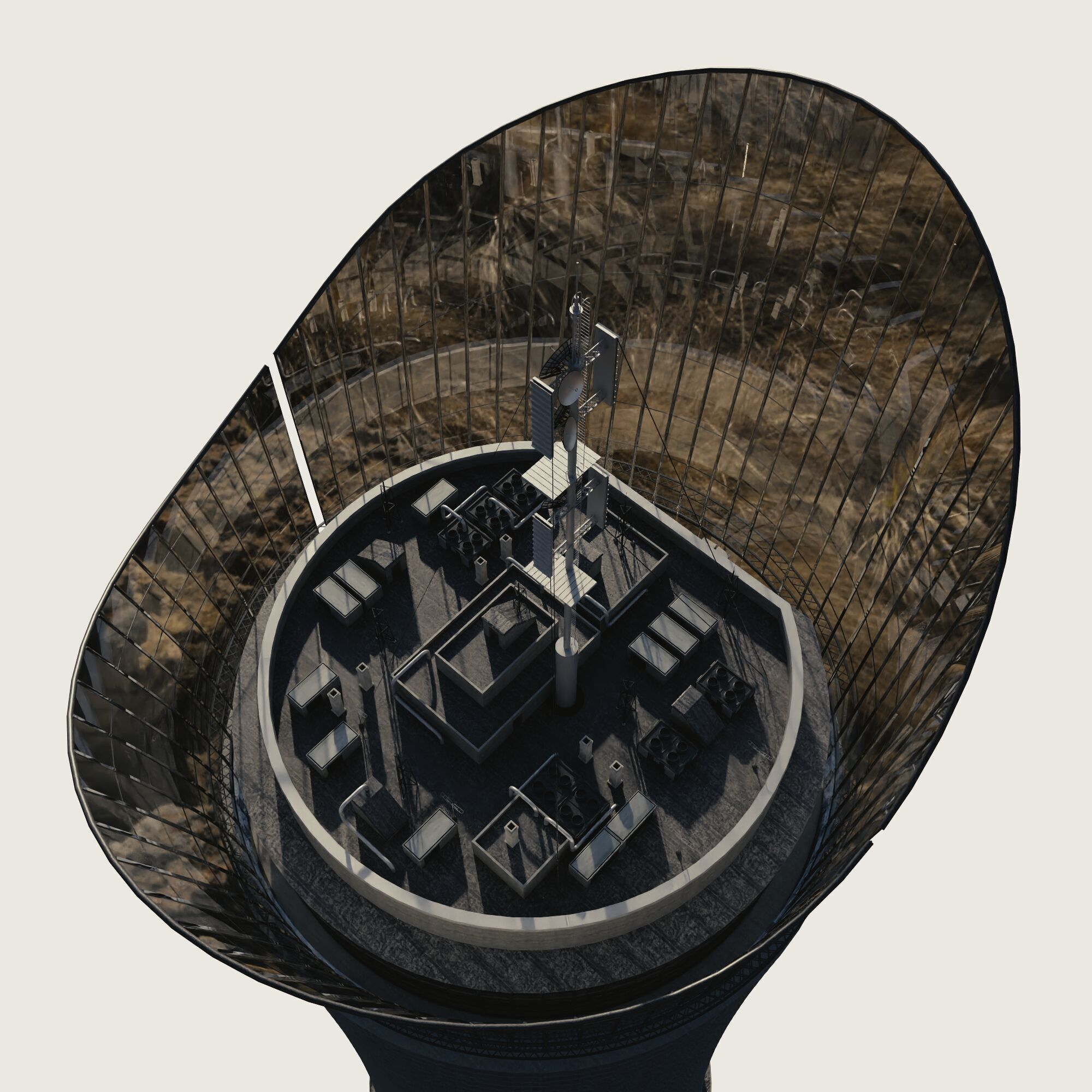 Building Skyscraper City Town Downtown Street Futuristic Utopia Low-poly 3D model_3