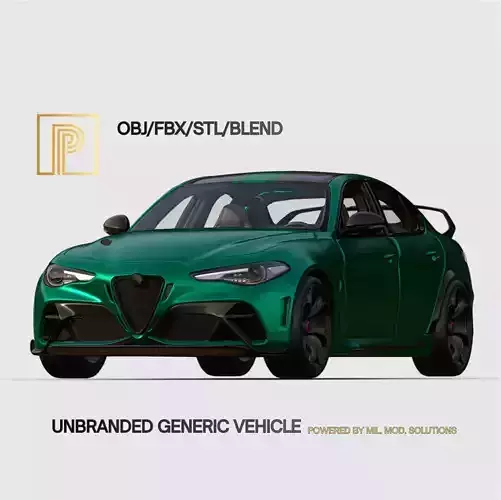 Unbranded High Poly Italian Sportscar Game Ready 3D model