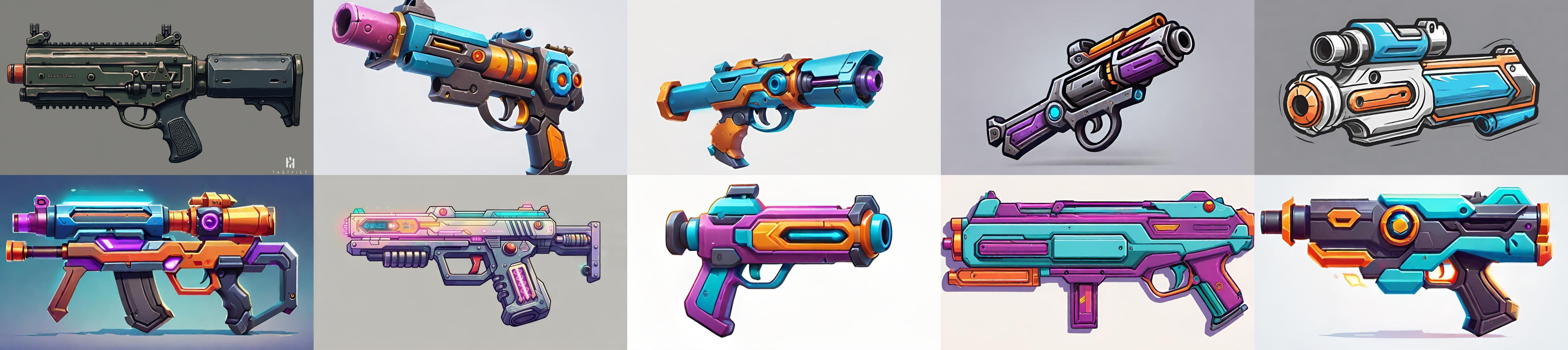 GunWeapon bundle 1 pack 100 fbx Low-poly 3D model_4