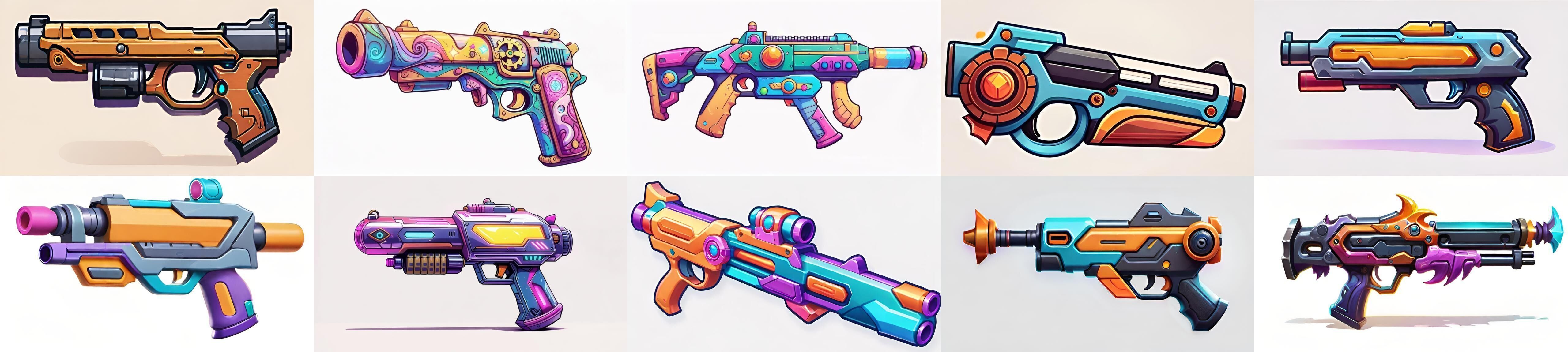 GunWeapon bundle 1 pack 100 fbx Low-poly 3D model_8