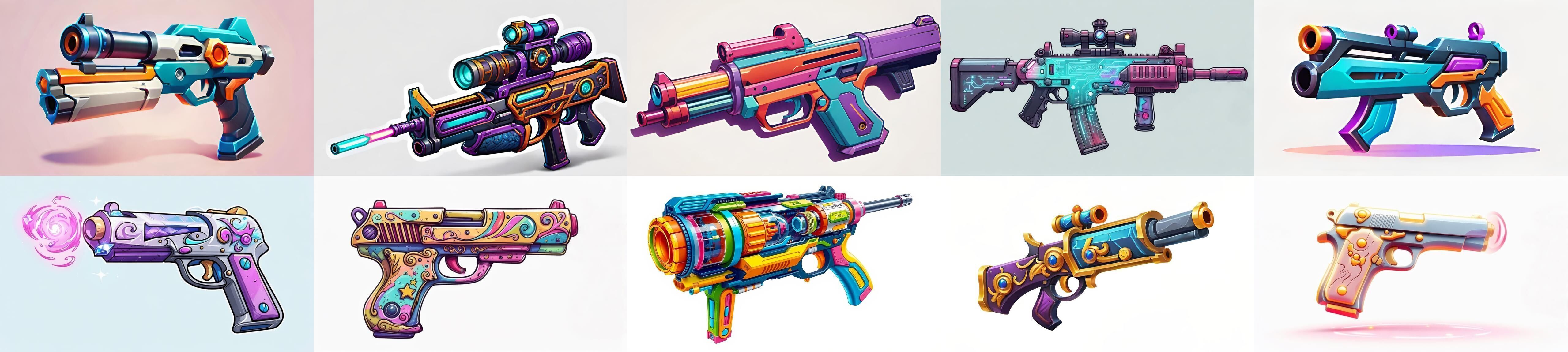 GunWeapon bundle 1 pack 100 fbx Low-poly 3D model_18