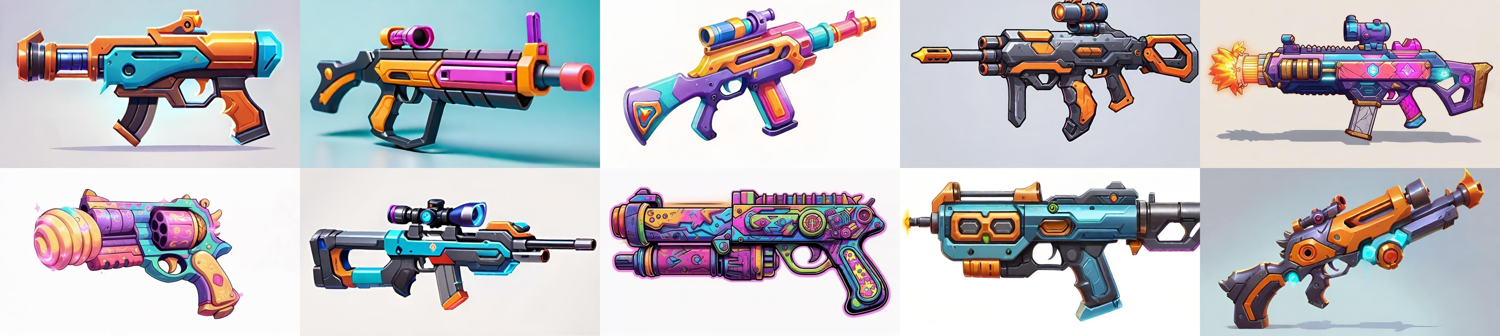 GunWeapon bundle 1 pack 100 fbx Low-poly 3D model_16