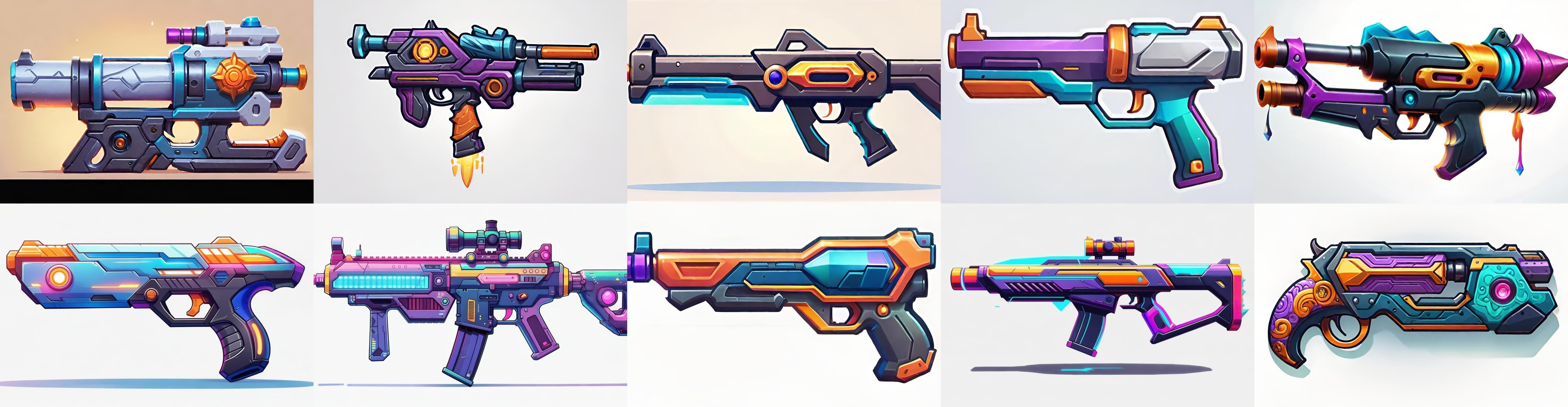 GunWeapon bundle 1 pack 100 fbx Low-poly 3D model_10