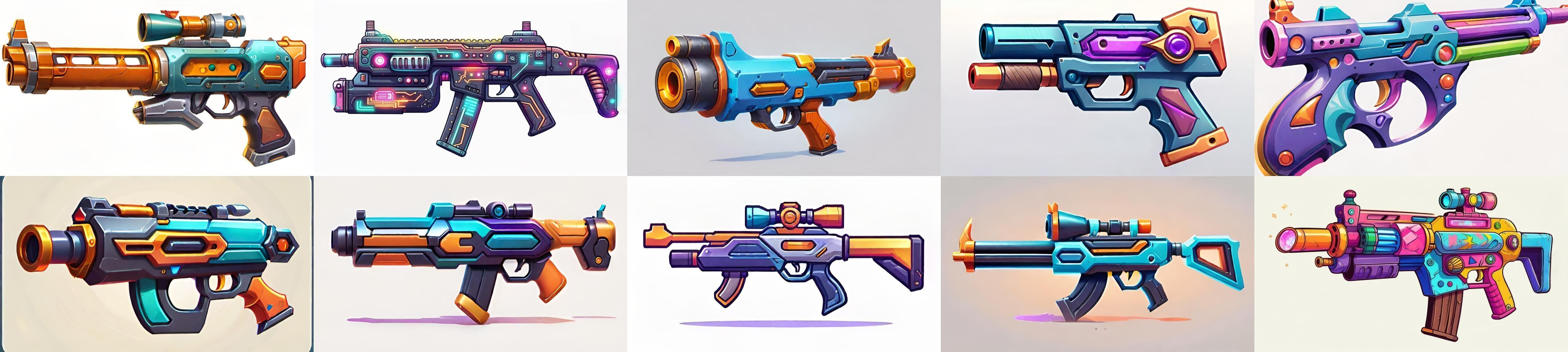 GunWeapon bundle 1 pack 100 fbx Low-poly 3D model_6