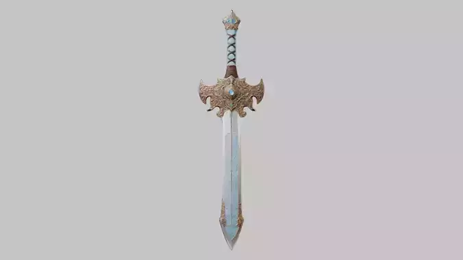 Lowpoly Medieval Sword game asset