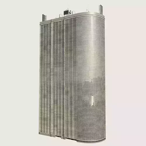 Building Skyscraper City Town Downtown Street Futuristic Utopia Low-poly 3D model