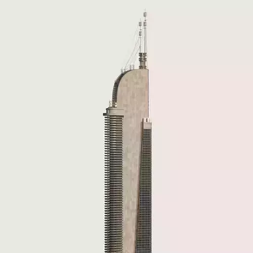 Building Skyscraper City Town Downtown Street Futuristic Utopia