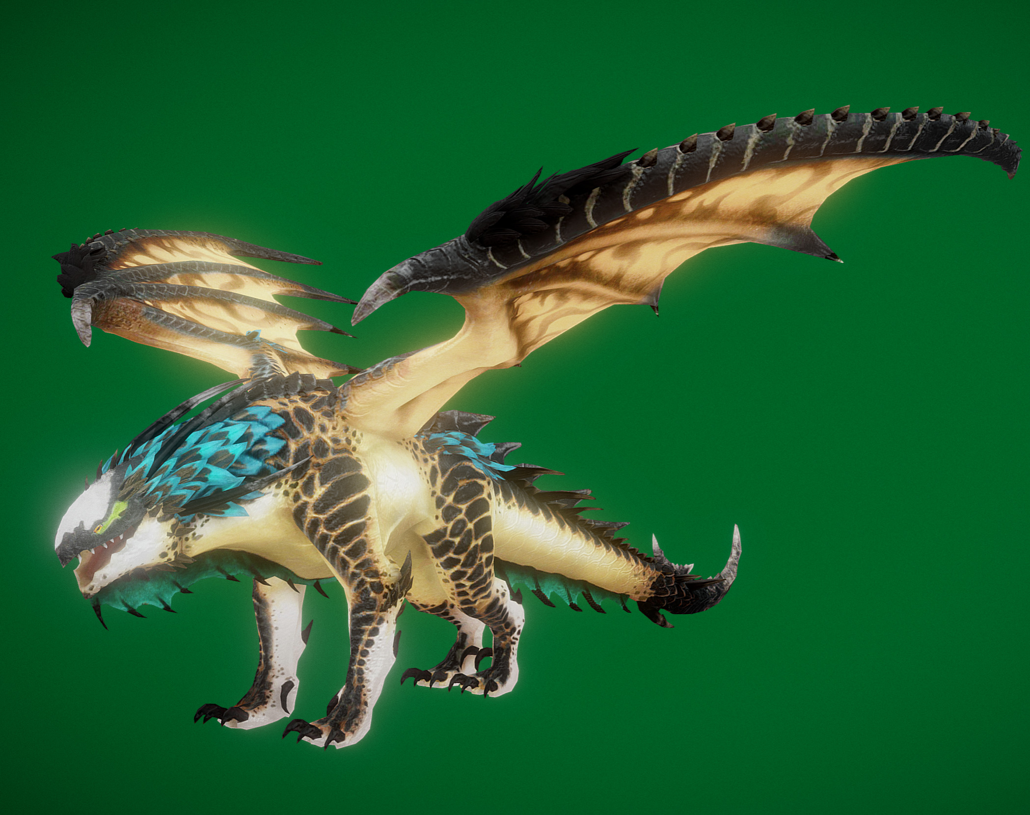  Lizard Dragon  Low-poly 3D model_1