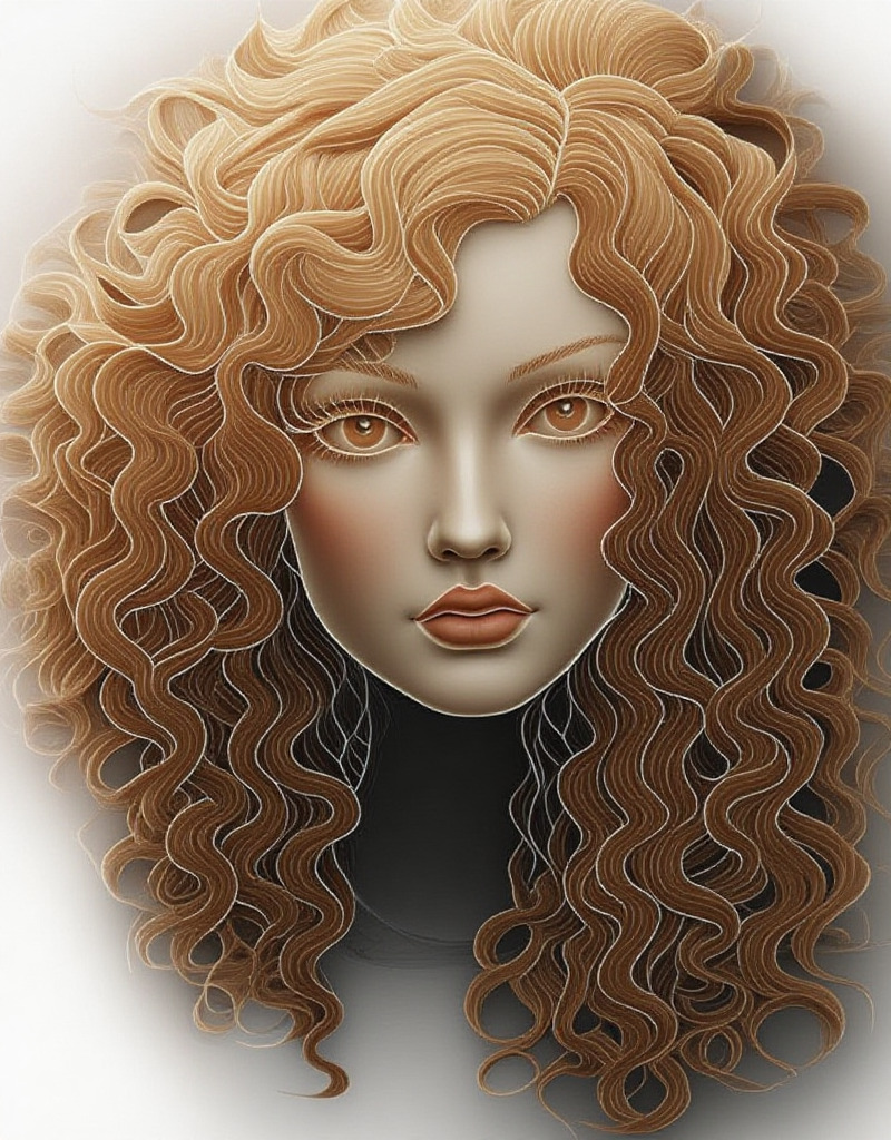 A beautiful face eyes full of mystery and grace 3D model_2