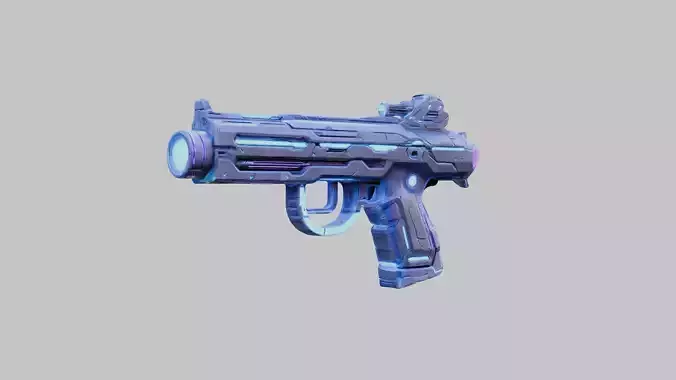 Lowpoly Fantasy Gun Pistol