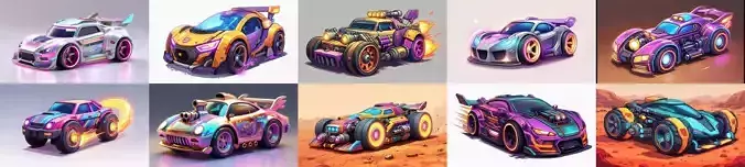 Cars bundle 4 pack 50 obj