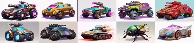 Cars bundle 3 pack 100 obj