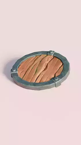 Low poly stylized shield Low-poly 3D model Low-poly 3D model