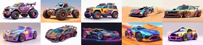 Cars bundle 2 pack 100 obj